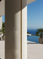 Flexible Stone Beige White Slate panel Εύκαμπτη πέτρα 60×1200 mm