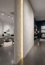 Flexible Stone Pure White Rough Granite - Panel