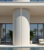 Flexible Stone Beige White Ripple Board