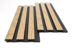 OAK/BLACK – PS PANEL ΜΕ 3D ΠΗΧΑΚΙΑ PIANO 12/122/2900mm